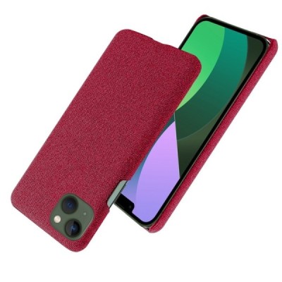 „Bi-Color“ Splicing Apple iPhone 14 raudonas odinis dėklas | Priedai.lt