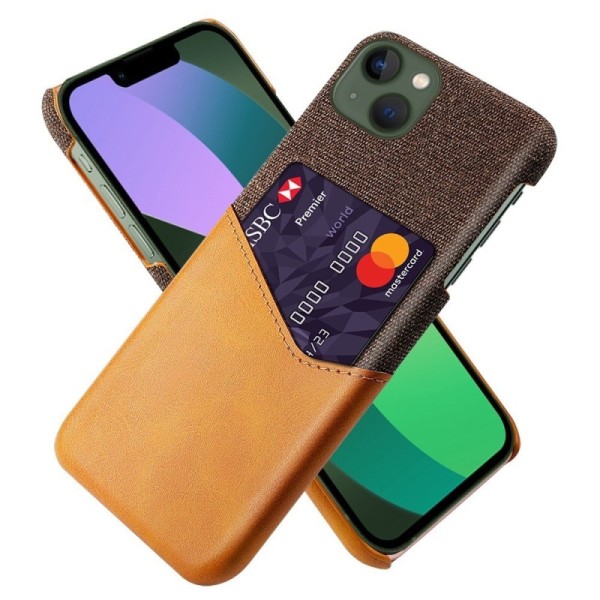 „KSQ“ Shell kaaned taskuga - pruun (iPhone 14)