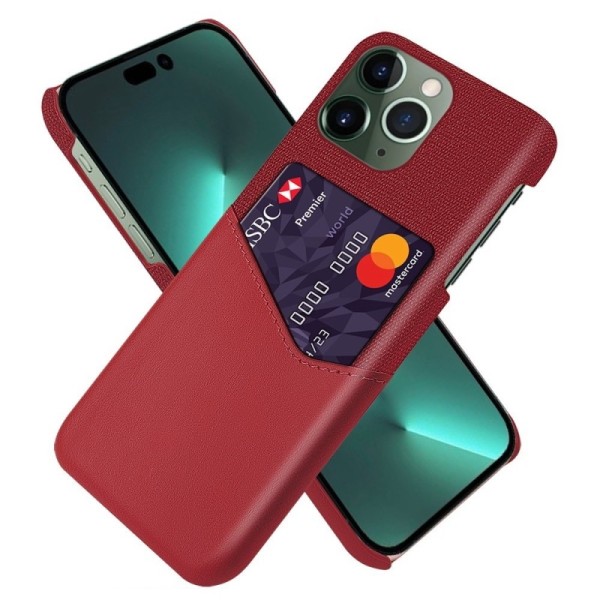 „KSQ“ Shell kaaned taskuga - punane (iPhone 14 Pro)