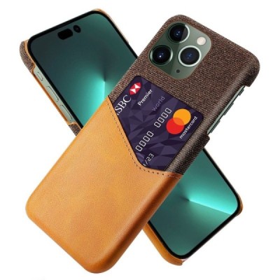 „KSQ“ Shell Apple iPhone 14 Pro Max rudas odinis dėklas - nugarėlė su kišenėle kortelėms | Priedai.lt
