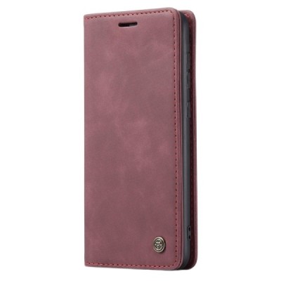 Samsung Galaxy A33 5G (SM-A336E) CaseMe Retro solidus atverčiamas bordo odinis dėklas - knygutė | Priedai.lt