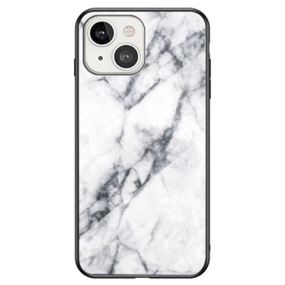 Apple iPhone 14 „Marble“ kieto silikono TPU baltas dėklas - nugarėlė | Priedai.lt