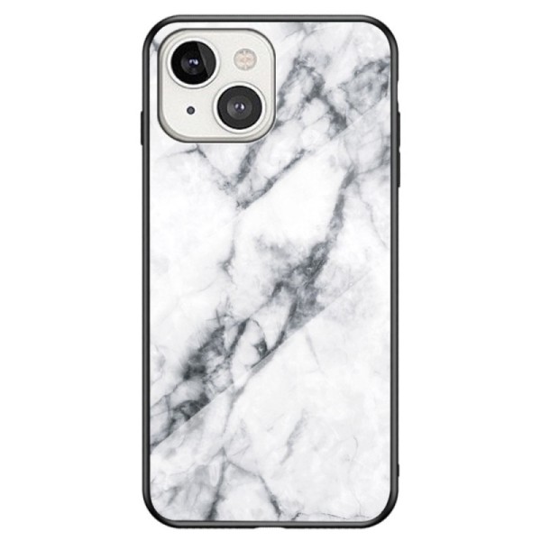 „Marble“ Kõva silikoon (TPU) kaaned - valge (iPhone 14)