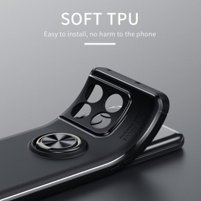 OnePlus 10T „FOCUS“ Kickstand kieto silikono TPU juodas dėklas - nugarėlė | Priedai.lt
