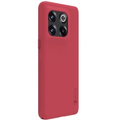 Nillkin Frosted Shield OnePlus 10T raudonas plastikinis dėklas | Priedai.lt