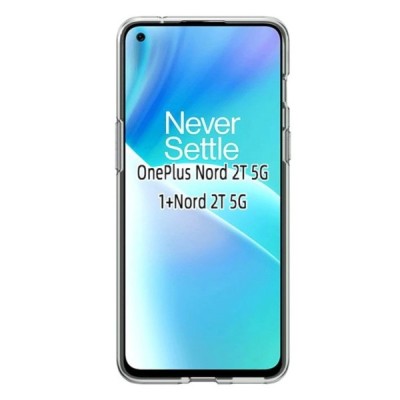 OnePlus Nord 2T 5G kieto silikono TPU skaidrus dėklas - nugarėlė | Priedai.lt