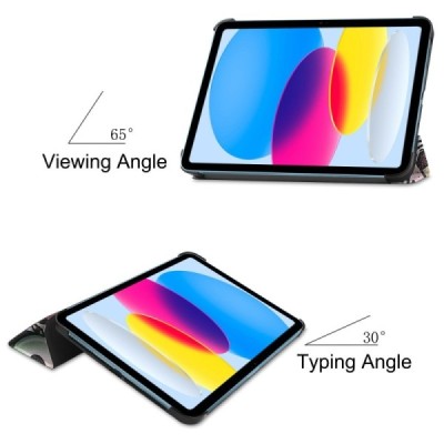 Apple iPad 10.9" (2022) atverčiamas spalvotas „Street Art“ dėklas - knygutė | Priedai.lt