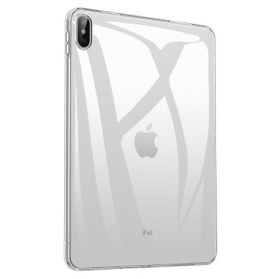 Apple iPad 11 2025, iPad 10.9 2022 kõva silikoonist TPU läbipaistev ümbris - tagakülg | Priedai.lt