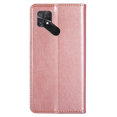Solidus Xiaomi Poco C40 rožinis odinis atverčiamas dėklas | Priedai.lt