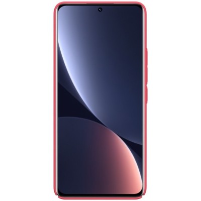 Nillkin Frosted Shield Xiaomi 12 Lite raudonas plastikinis dėklas | Priedai.lt