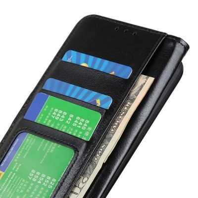 Xiaomi 12 Lite atverčiamas juodas odinis dėklas - piniginė | Priedai.lt