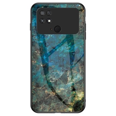 Xiaomi Poco C40 „Marble“ kieto silikono TPU mėlynas dėklas - nugarėlė | Priedai.lt