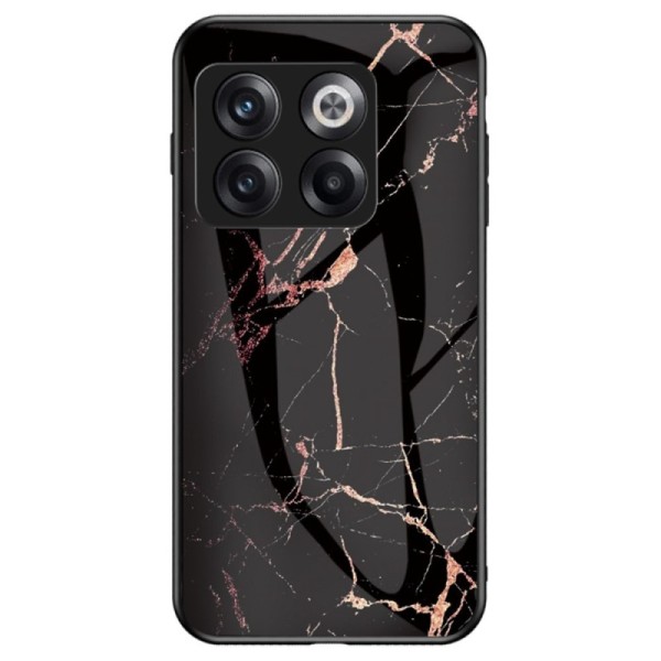 „Marble“ Kõva silikoon (TPU) kaaned - must / kuldne (OnePlus 10T)