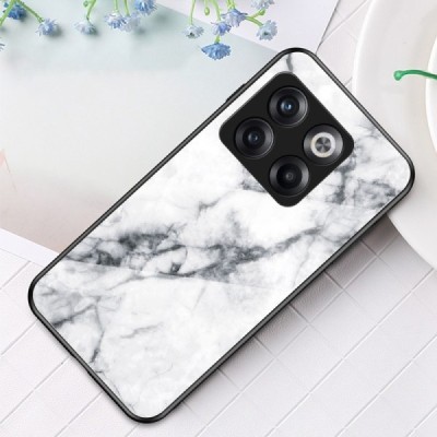 OnePlus 10T „Marble“ kieto silikono TPU baltas dėklas - nugarėlė | Priedai.lt