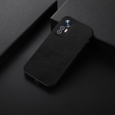 „Deluxe Leather“ Xiaomi 12 Lite juodas odinis dėklas | Priedai.lt