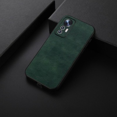 „Deluxe Leather“ Xiaomi 12 Lite žalias odinis dėklas | Priedai.lt
