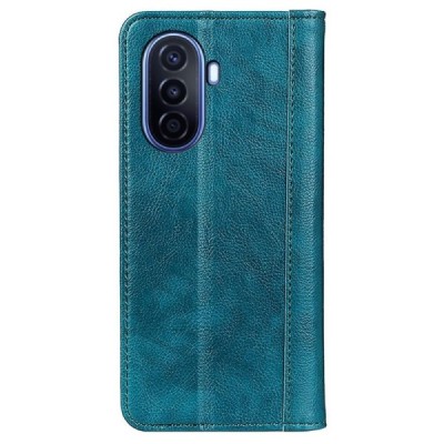 Huawei Nova Y70 žalias odinis atverčiamas dėklas - knygutė su magnetu | Priedai.lt