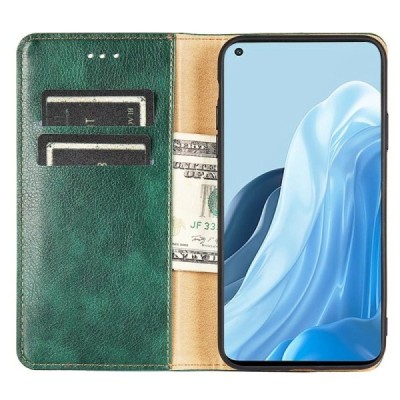 Solidus Huawei Honor 70 žalias odinis atverčiamas dėklas | Priedai.lt