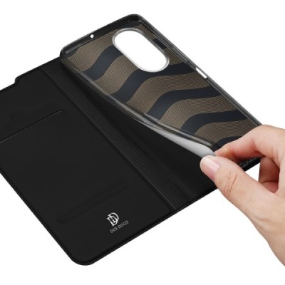 „Dux Ducis“ Skin serijos Huawei Honor X7 juodas odinis atverčiamas dėklas | Priedai.lt