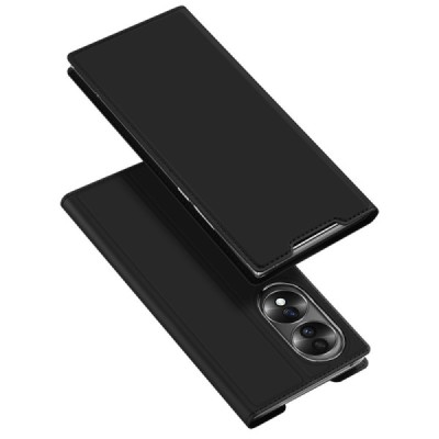 „Dux Ducis“ Skin serijos Huawei Honor 70 juodas odinis atverčiamas dėklas | Priedai.lt