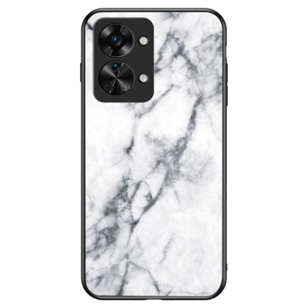 „Marble“ Kõva silikoon (TPU) kaaned - valge (OnePlus Nord 2T 5G)