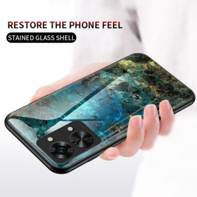 OnePlus Nord 2T 5G „Marble“ kieto silikono TPU mėlynas dėklas - nugarėlė | Priedai.lt