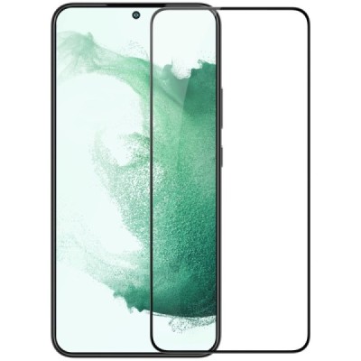 Samsung Galaxy S22 5G (SM-S901X) Nillkin CP 9H Tempered Glass sustiprintos apsaugos juodas pilnai dengiantis apsauginis ekrano s
