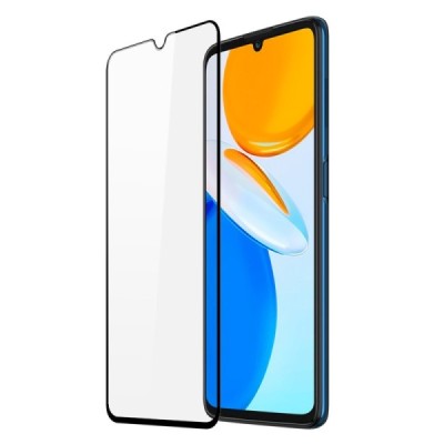Huawei Honor X7 „Dux Ducis“ 9H Tempered Glass sustiprintos apsaugos juodas pilnai dengiantis apsauginis ekrano stiklas 2.5D | Pr