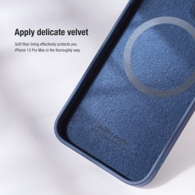 Apple iPhone 14 Pro Max „Nillkin“ CamShield MagSafe mėlynas dėklas, nugarėlė su kameros apsauga | Priedai.lt