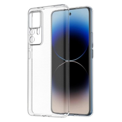 Xiaomi 12T (12T Pro) kieto silikono TPU skaidrus dėklas - nugarėlė | Priedai.lt