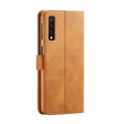 „Lc.Imeeke“ Samsung Galaxy A7 2018 šviesiai rudas odinis atverčiamas dėklas | Priedai.lt