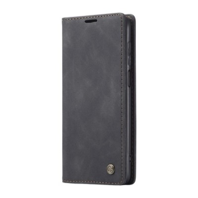 Xiaomi Redmi Note 9 Pro CaseMe Retro solidus atverčiamas juodas odinis dėklas - knygutė | Priedai.lt