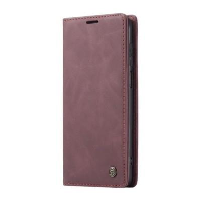 Xiaomi Redmi Note 9 Pro CaseMe Retro solidus atverčiamas bordo odinis dėklas - knygutė | Priedai.lt
