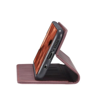 Xiaomi Redmi Note 9 Pro CaseMe Retro solidus atverčiamas bordo odinis dėklas - knygutė | Priedai.lt