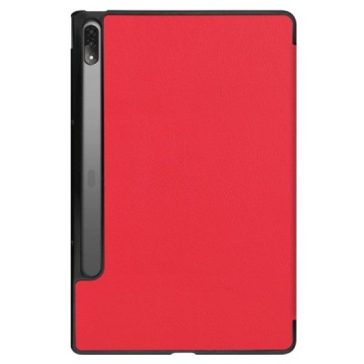 Lenovo Tab P12 Pro 12.6" (Q706F) atverčiamas raudonas odinis dėklas (sulankstomas) | Priedai.lt