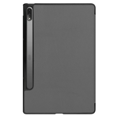 Lenovo Tab P12 Pro 12.6" (Q706F) atverčiamas pilkas odinis dėklas (sulankstomas) | Priedai.lt