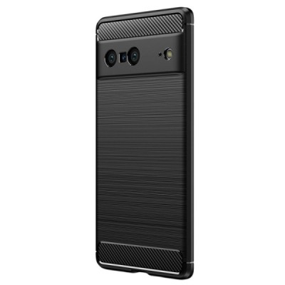 Google Pixel 7 „Carbon“ kieto silikono TPU juodas dėklas - nugarėlė | Priedai.lt