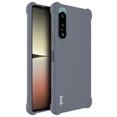Sony Xperia 5 IV Imak sustiprintos apsaugos kieto silikono TPU pilkas dėklas - nugarėlė | Priedai.lt