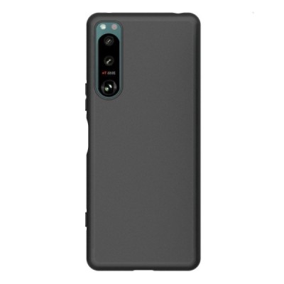 Sony Xperia 5 IV kieto silikono TPU juodas dėklas - nugarėlė | Priedai.lt