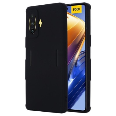 Xiaomi Poco F4 GT Shell kieto silikono TPU juodas dėklas - nugarėlė | Priedai.lt