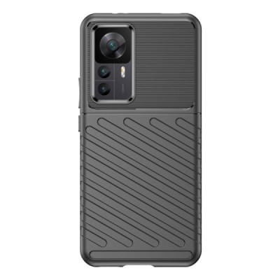 Xiaomi 12T (12T Pro) Twill kieto silikono TPU juodas dėklas - nugarėlė | Priedai.lt
