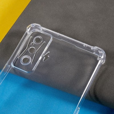 Sustiprintos apsaugos Xiaomi Poco F4 GT skaidrus kieto silikono (TPU) dėklas | Priedai.lt