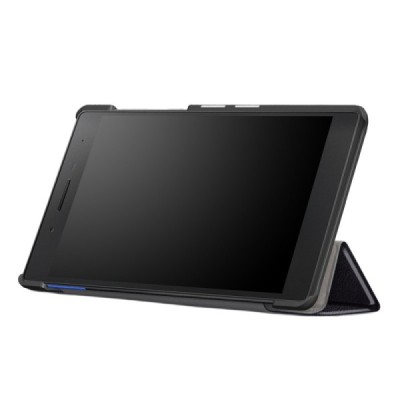 Lenovo Tab 7 Essential (7304F) atverčiamas juodas odinis dėklas (sulankstomas) | Priedai.lt
