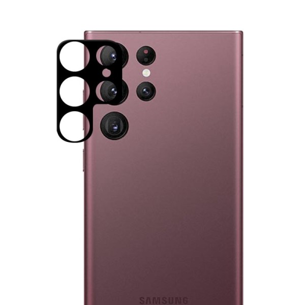 „Premium“ tagakaamera kaitseklaas 0.3 mm - must (Galaxy S22 Ultra 5G)