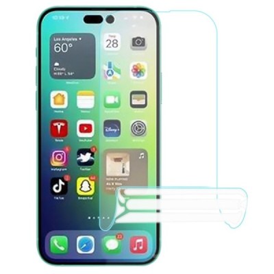 Apple iPhone 14 Pro Calans hidrogelio skaidri apsauginė pilnai dengianti ekrano plėvelė | Priedai.lt