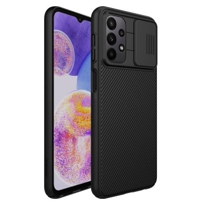 Samsung Galaxy A23 5G (SM-A236B, SM-A235F) „Nillkin“ CamShield juodas dėklas, nugarėlė su kameros apsauga | Priedai.lt