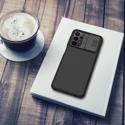 Samsung Galaxy A23 5G (SM-A236B, SM-A235F) „Nillkin“ CamShield juodas dėklas, nugarėlė su kameros apsauga | Priedai.lt