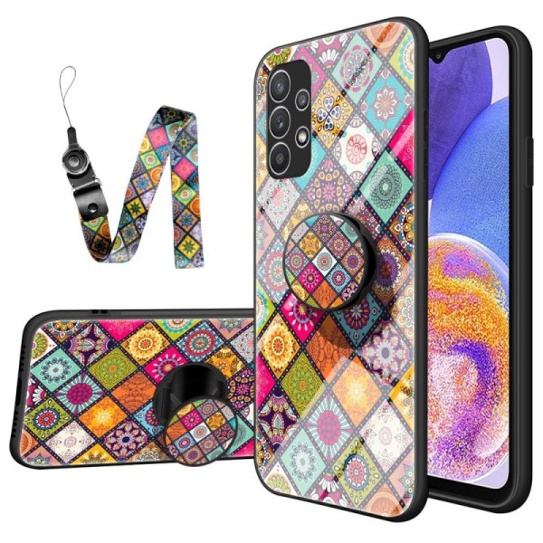 „Pattern“ Kõva silikoon (TPU) kaaned - värviline + pits telefonile + sulg (Galaxy A23 5G / A23 4G)