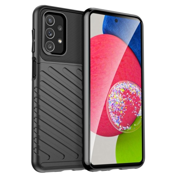 „Twill“ Kõva silikoon (TPU) kaaned - must (Galaxy A23 5G / A23 4G)