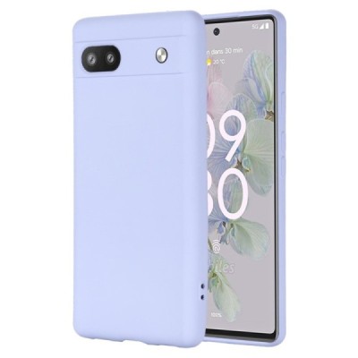 Google Pixel 6A Shell kieto silikono (TPU) dėklas violetinis - nugarėlė | Priedai.lt